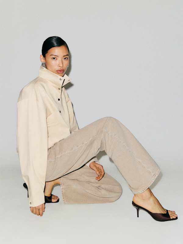 Clementine Heeled Mule Sandal - Cafe Satin